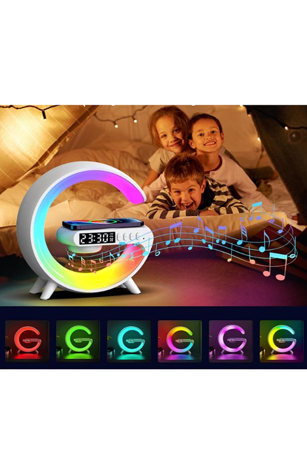 Rgb Gece Lambalı 10w Kablosuz Şarj Standlı ve Bluetooth Hoparlör - 4