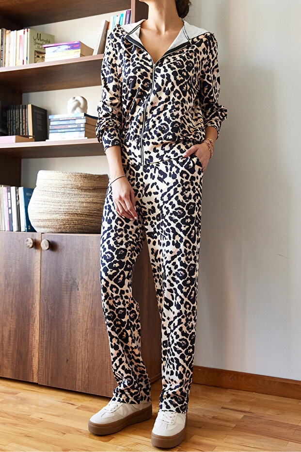 Leopard Patterned Top and Bottom Set Mbms046 60501046 - 4