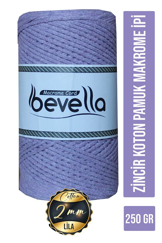 Koton Pamuk Makrome İpi 250 gr 2mm Cotton Zincir Makrome Çanta İpi Supla İpi Runner İpi - 1