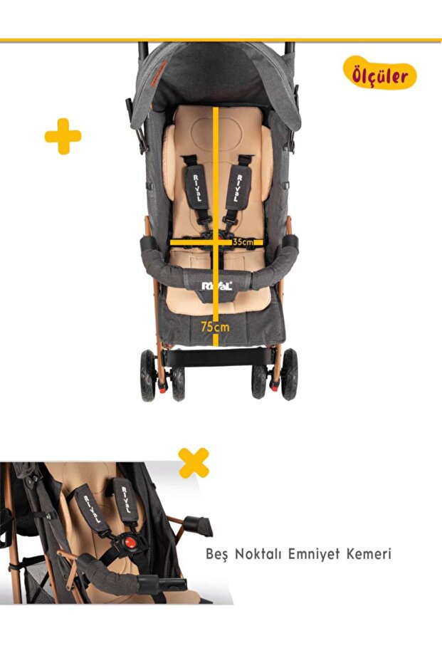 Bordo Junıor Baston Bebek Arabası - 7