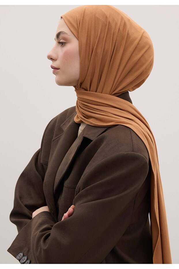 شال قطن ممشط من الخيزران - نمط قشرة القرفة - 3