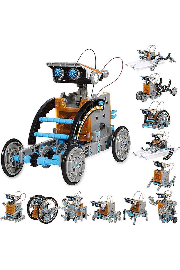 Solar Robot 13-in-1 Eğitici Bilim Kiti  Güneş Enerjisiyle Çalışan Kendin Yap Robot Bilim Kiti - 1