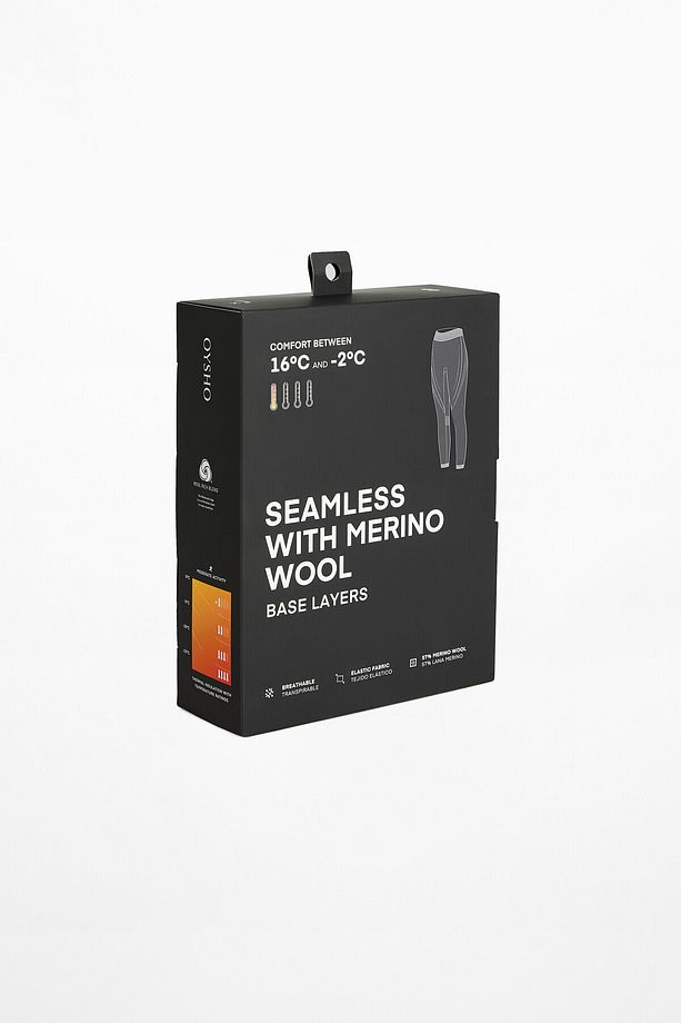 Merinos yünü karışımlı seamless performance base layers tayt - 7