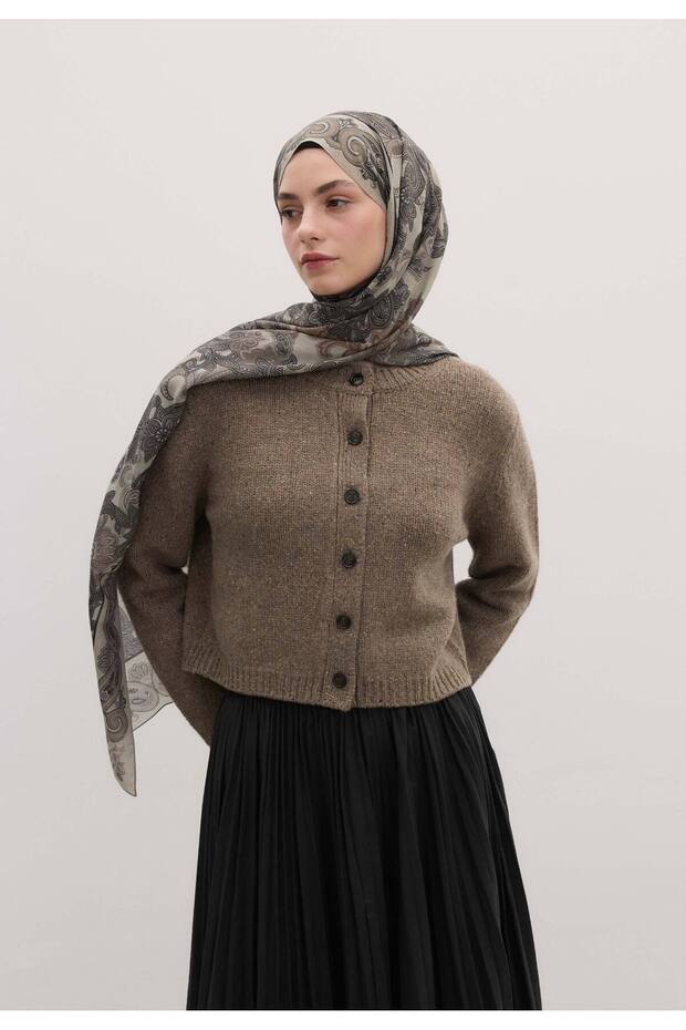 Green Eva Patterned Shawl - 2