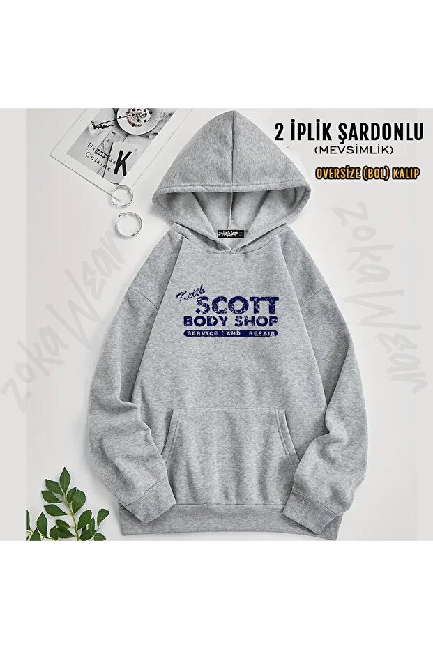 سويت شيرت بغطاء للرأس بطبعة One Tree Hill's Keith Scott (خيطان)
