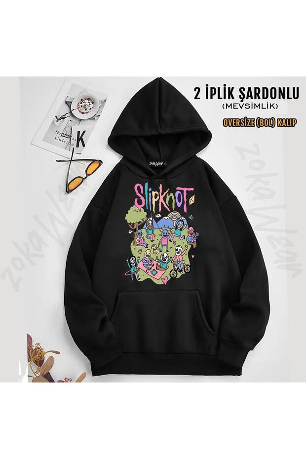 Slipknot4 Printed Hooded Sweatshirt (2 Thread)