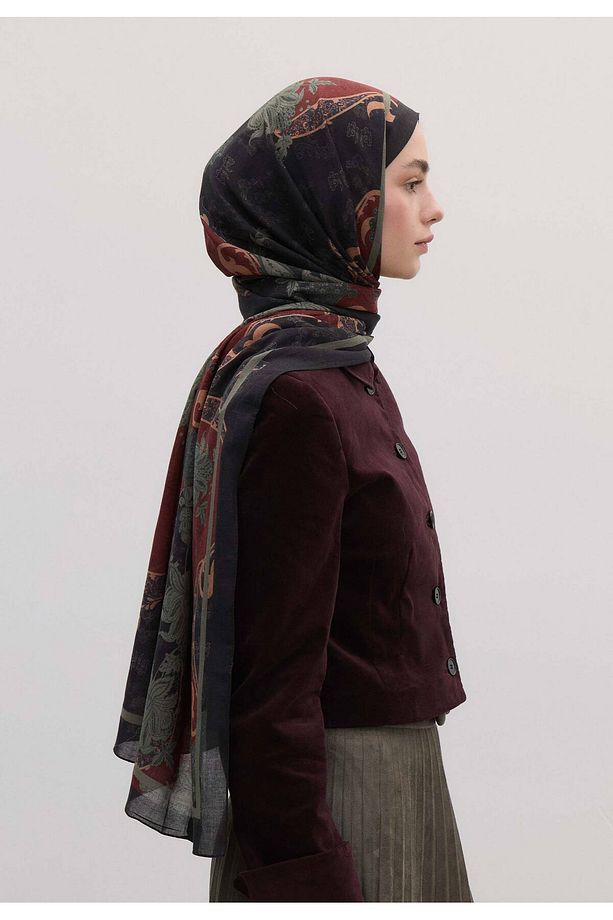 SIENNA DESEN ŞAL BORDO - 4