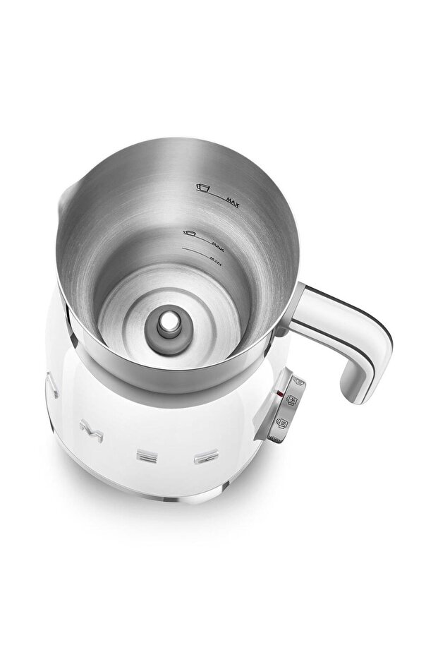 ماكينة صنع رغوة الحليب على طراز الخمسينيات باللون الأبيض Mff11wheu - 7