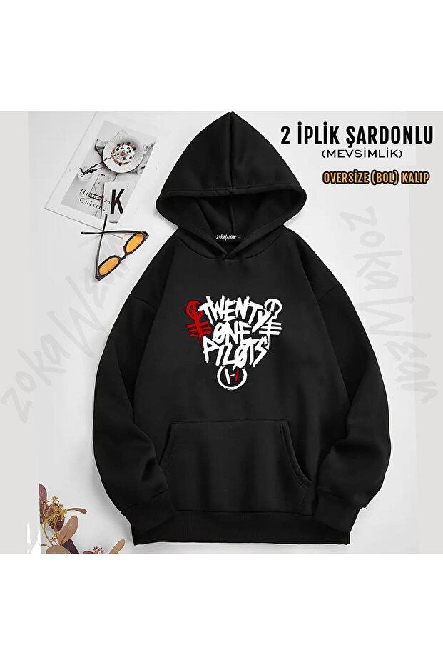 Twenty One Pilots Flawless Printed Hooded Sweatshirt (2 Yarns)