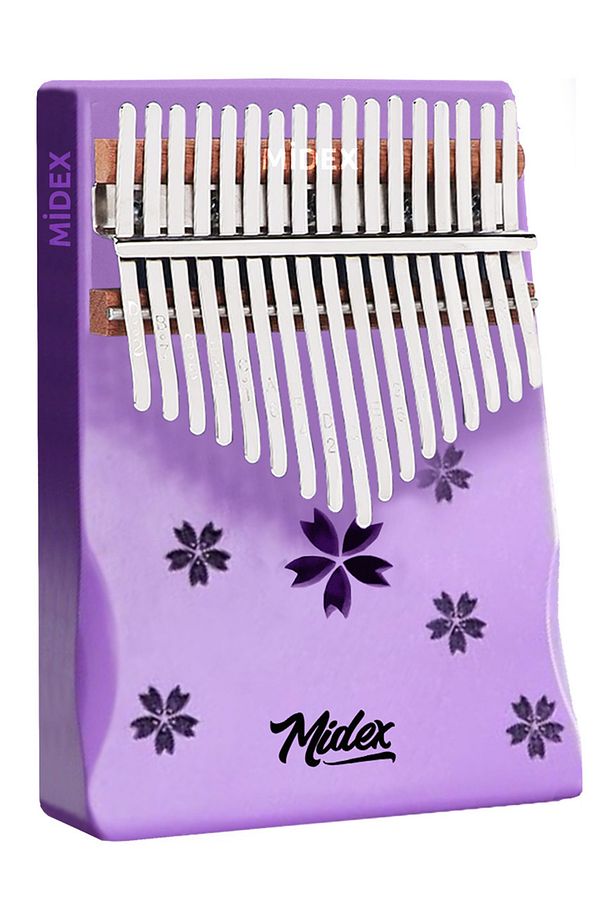 KLX-870 Mor Renk Yüksek Kaliteli Ahşap Kalimba 17 Tuşlu Full Set - 3