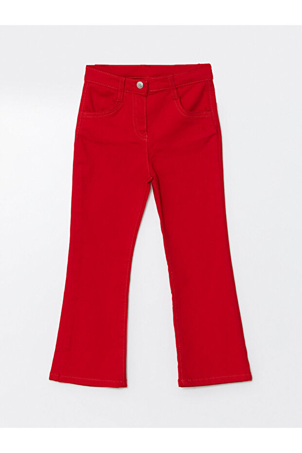 LCW Kids Beli Lastikli Basic Kız Çocuk Pantolon (W4) - 3