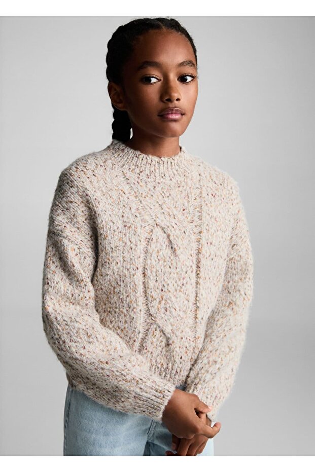 Pullover mit Strickdetail - 1