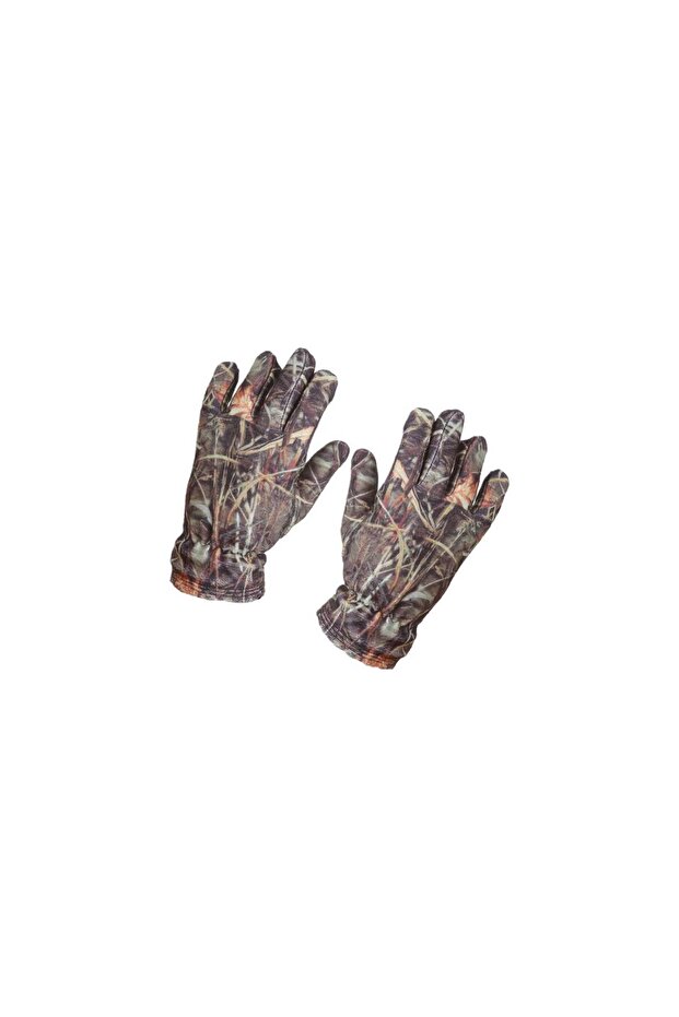 Fleece Reed Patterned Hunter Gloves - 1