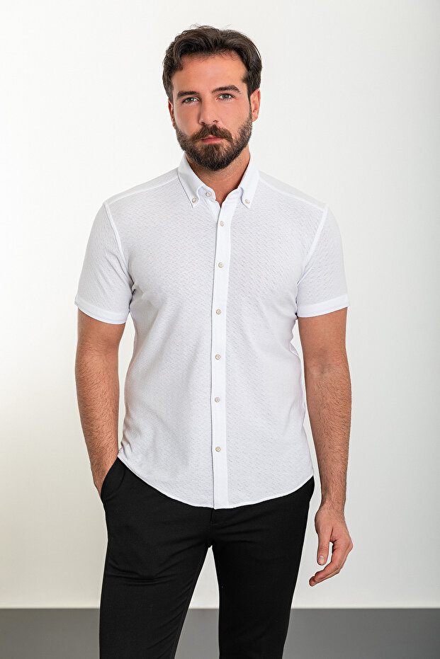 قميص بأزرار علوية - 1