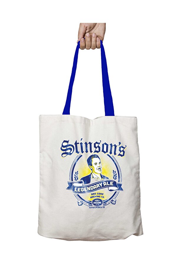 Legendary Barney Stinsons Washable Shoulder Bag with Blue Handles