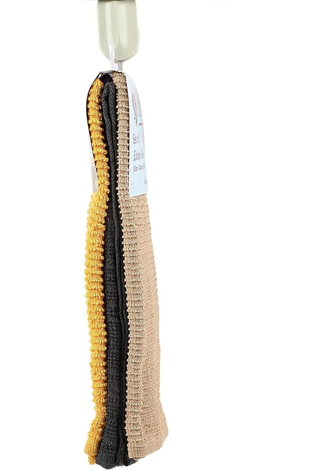 مجموعة مناشف المطبخ مكونة من 3 قطع، مقاس 40×60 سم - 3