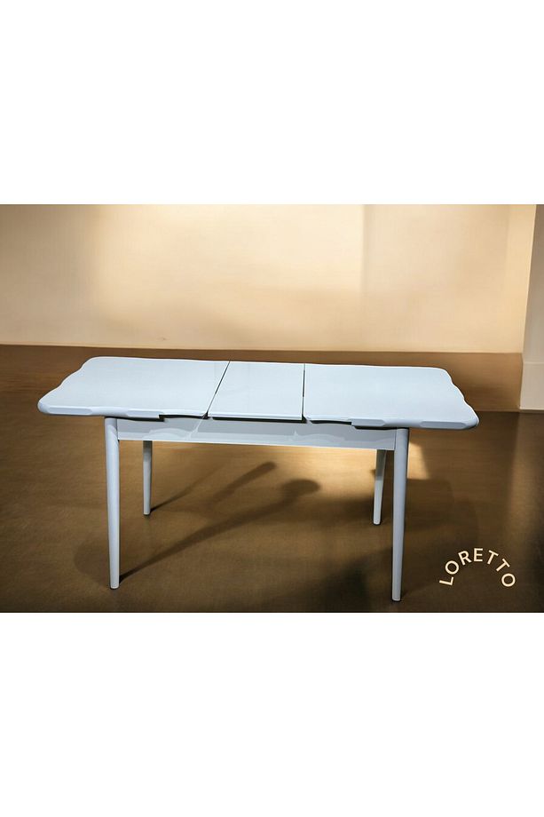 Glosmax Beyaz Ahsap Ayak 80x130 Cm Mutfak Masası - 5