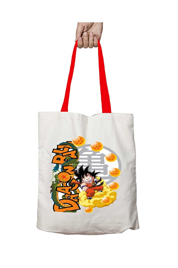 Dragon Ball Goku Washable Shoulder Bag with Red Handles