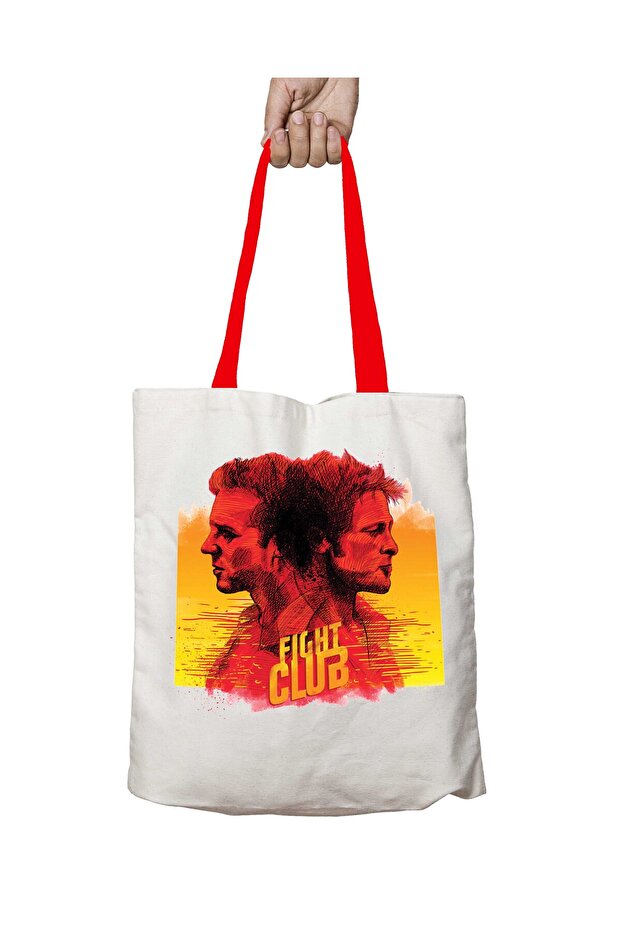 Fight Club Washable Shoulder Bag with Red Handles