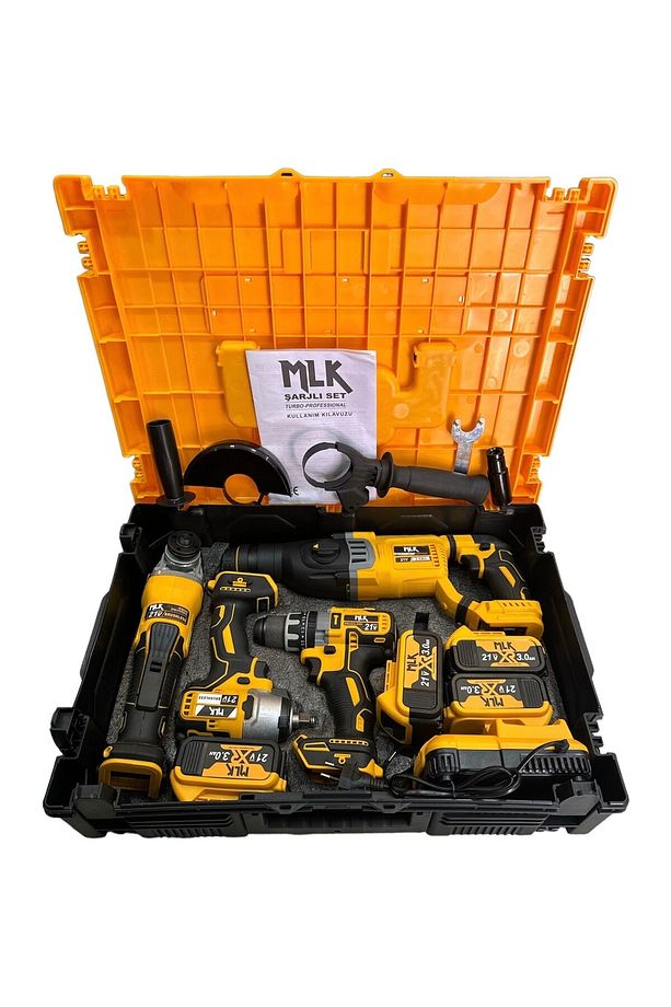 Akülü 4'lü Set (Sarı) 3 Amper 21 Volt 4 AKÜLÜ - 4
