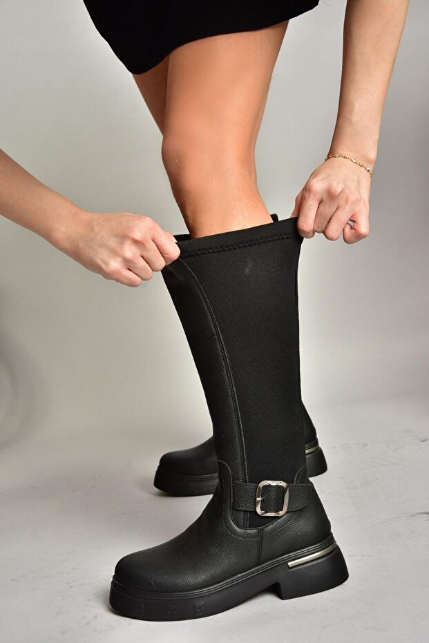 T 996332009 Black Diving Fabric Classic Boots