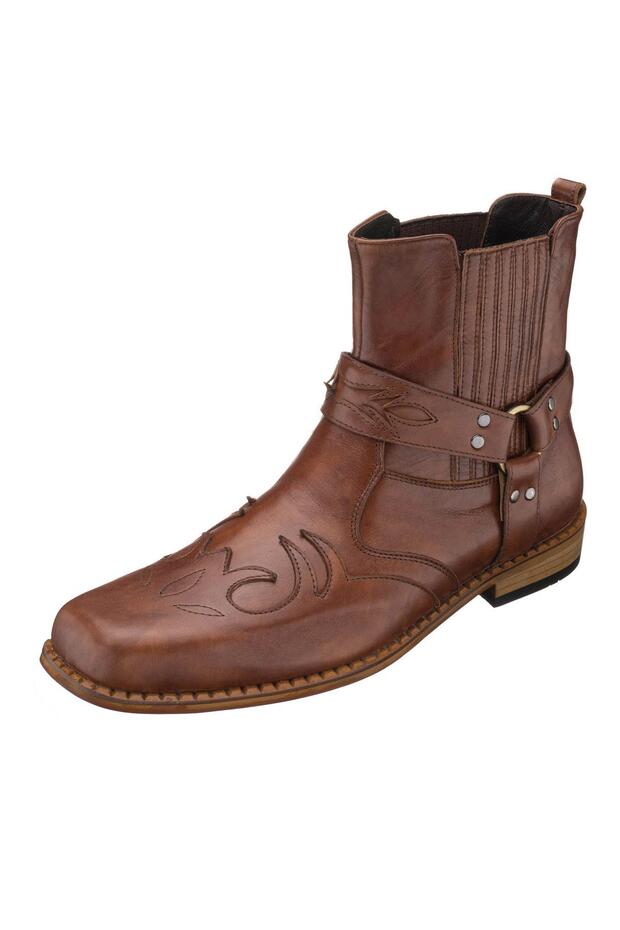 Nvn71 Brown Leather Thermo Light Light Durable Sole Premium Series Top Quality Cowboy Boots