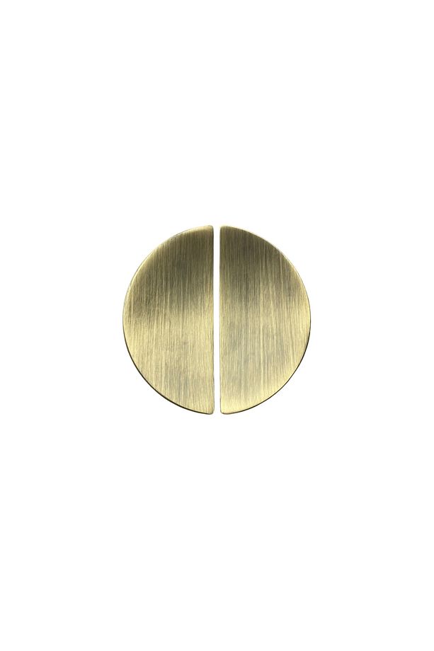 4716 Yarım Daire Kulp Oval Antik Renk Tek Adet 32 Mm - 1