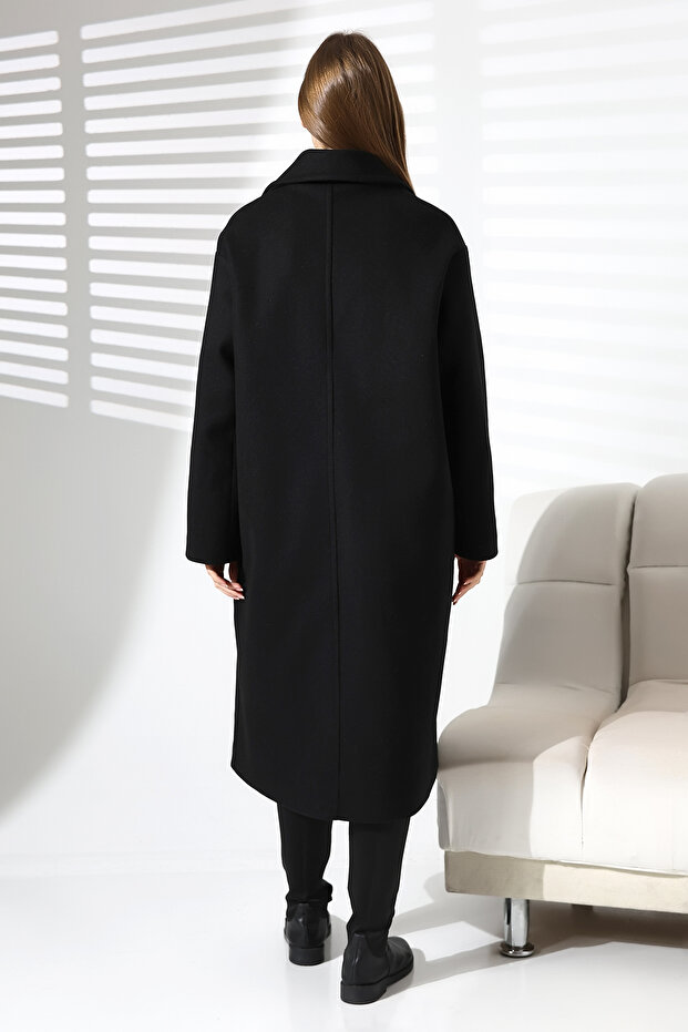 Down Coat 4 Buttons Imported Fabric - 2