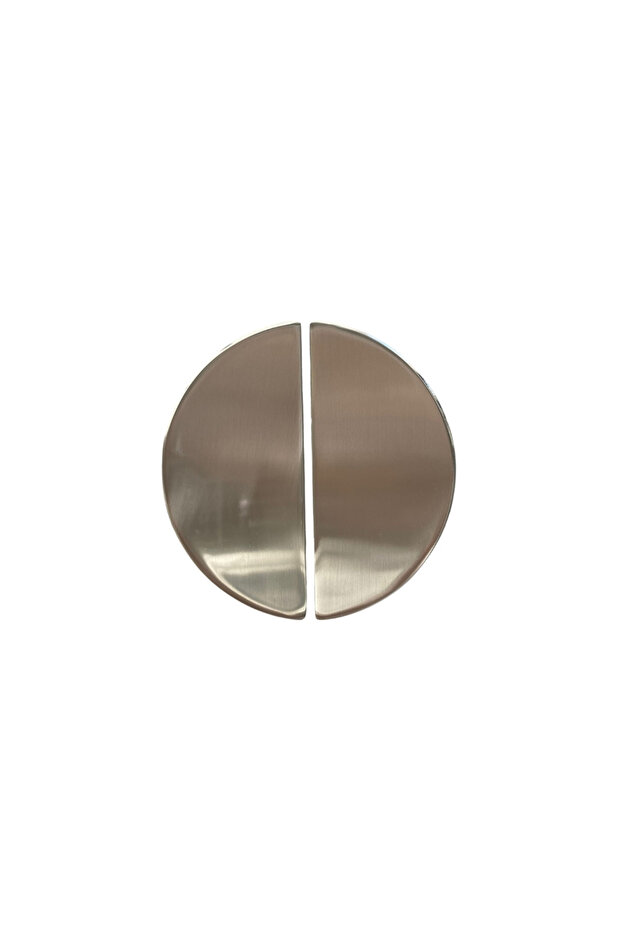 4716 Yarım Daire Kulp Oval  Saten Renk Tek Adet 32 Mm - 2