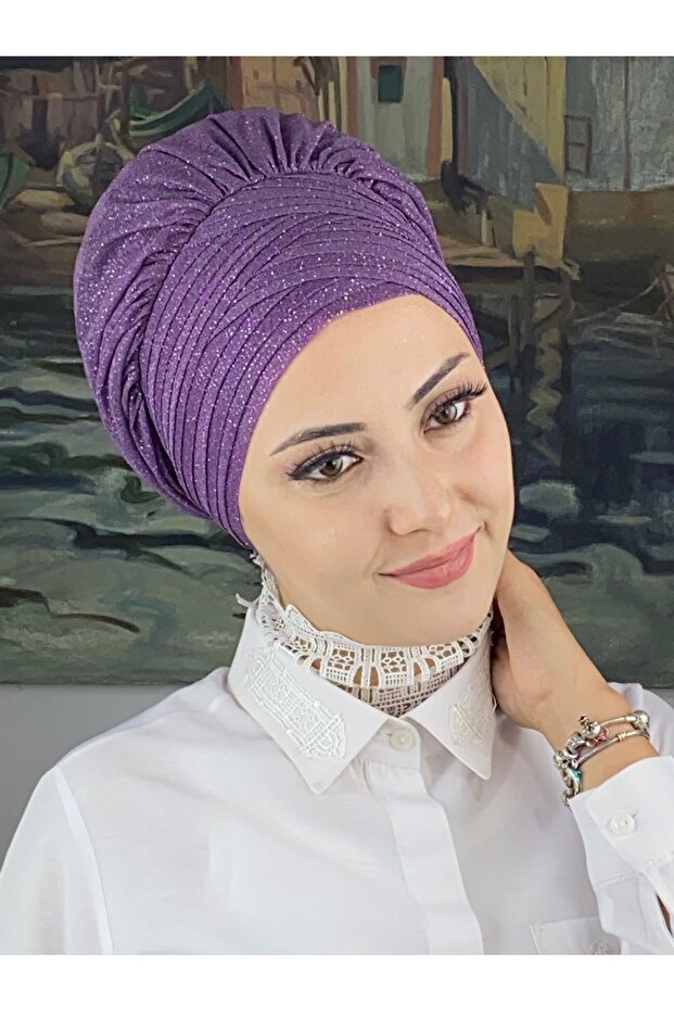 Trend Model Drapeli Simli Şal - 5