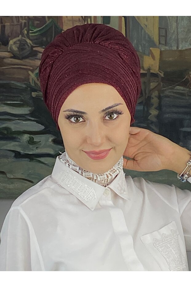 Trend Model Drapeli Simli Şal - 3