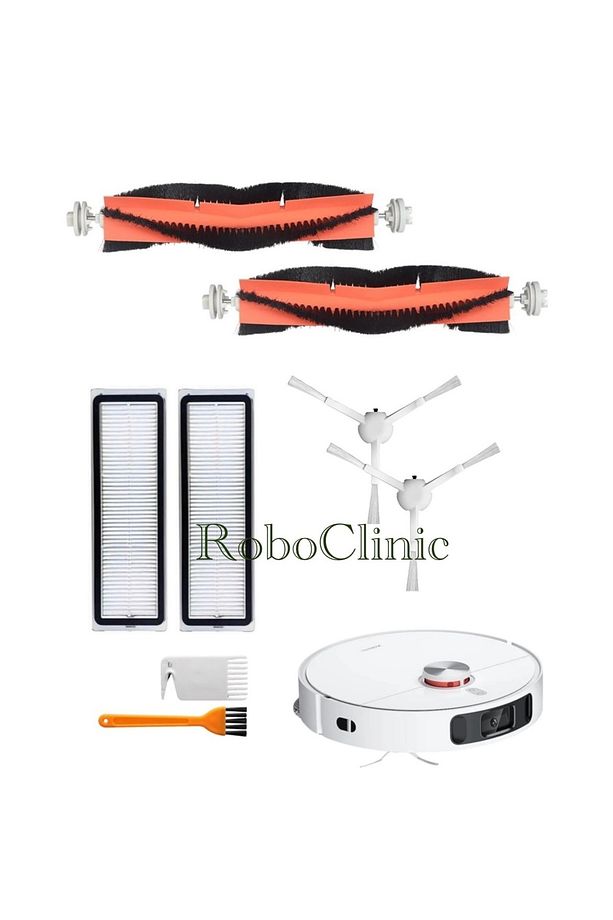 Xiaomi X10 Plus-X20 Plus Robot Süpürge Uyumlu Fırça Hepa Filtre Seti-8 Parça - 1