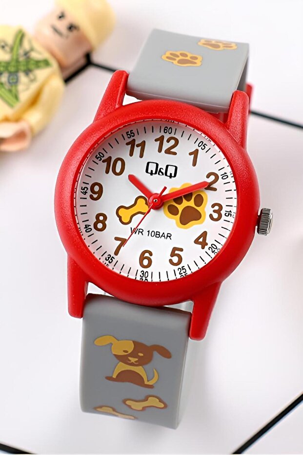 Cute Dog Themed Colorful 10 Waterproof Kids Wristwatch