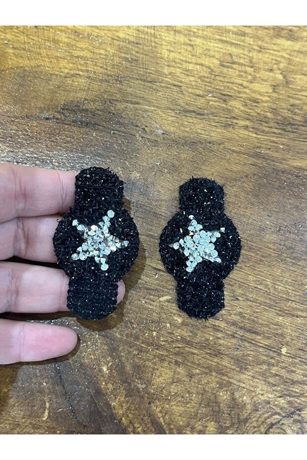 5X3 cm 2 Pieces Iron-On Star Embroidery Set