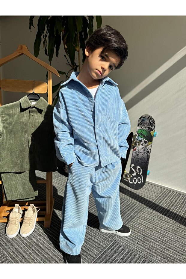 Boy's Style Velvet Set