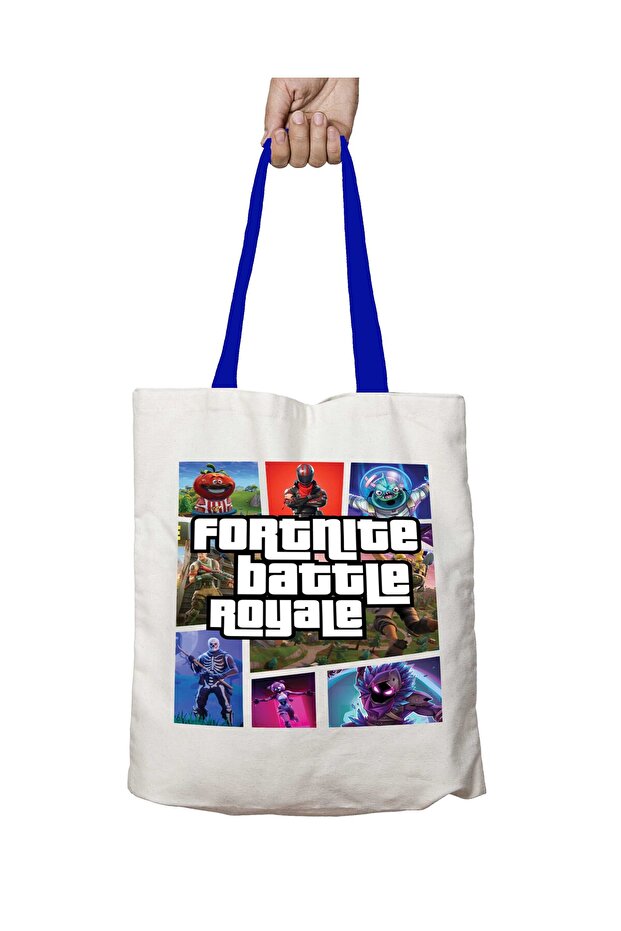 Fort Nite Gta Washable Shoulder Bag with Blue Handles