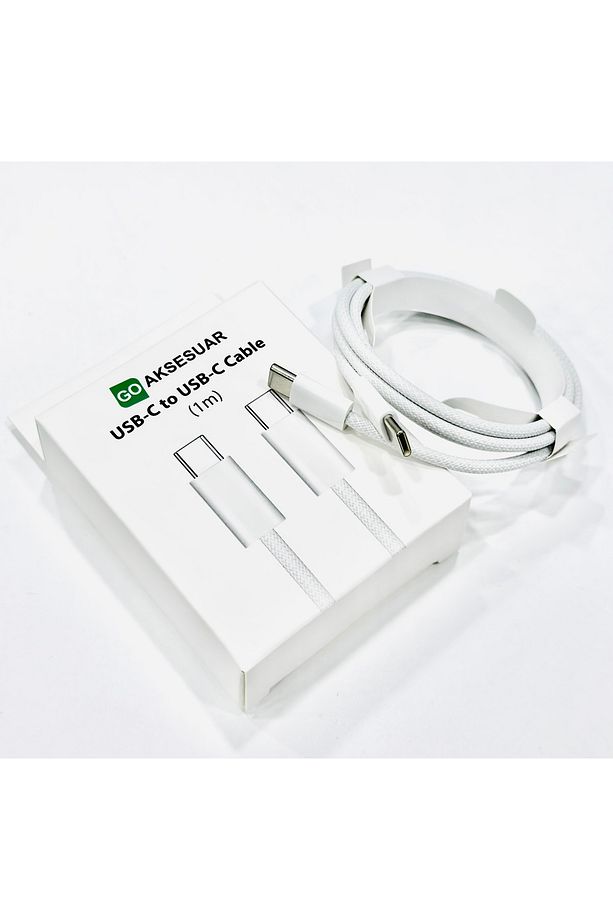 Iphone USB-C To USB-C 20w 1 Metre Hızlı Şarj Kopmaz Örgü Kablo Iphone 15-15promax-16-16promax-16plus - 1