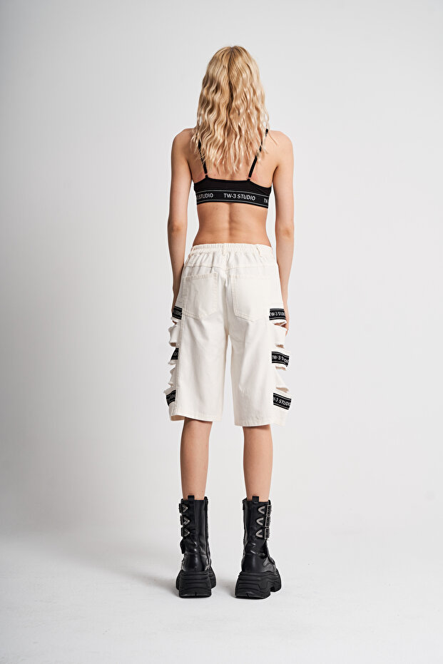 Siyah Ve Beyaz Bermuda - 6