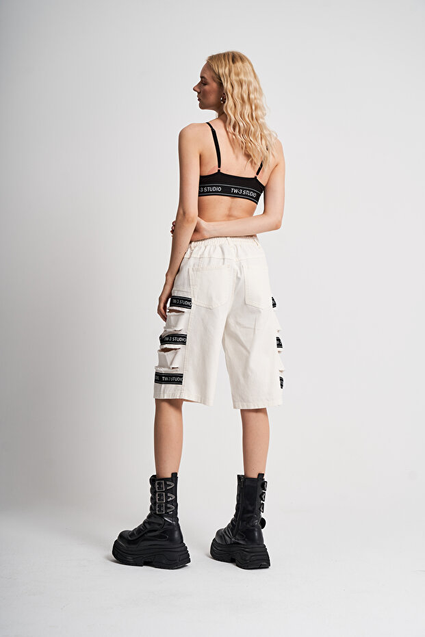 Siyah Ve Beyaz Bermuda - 5