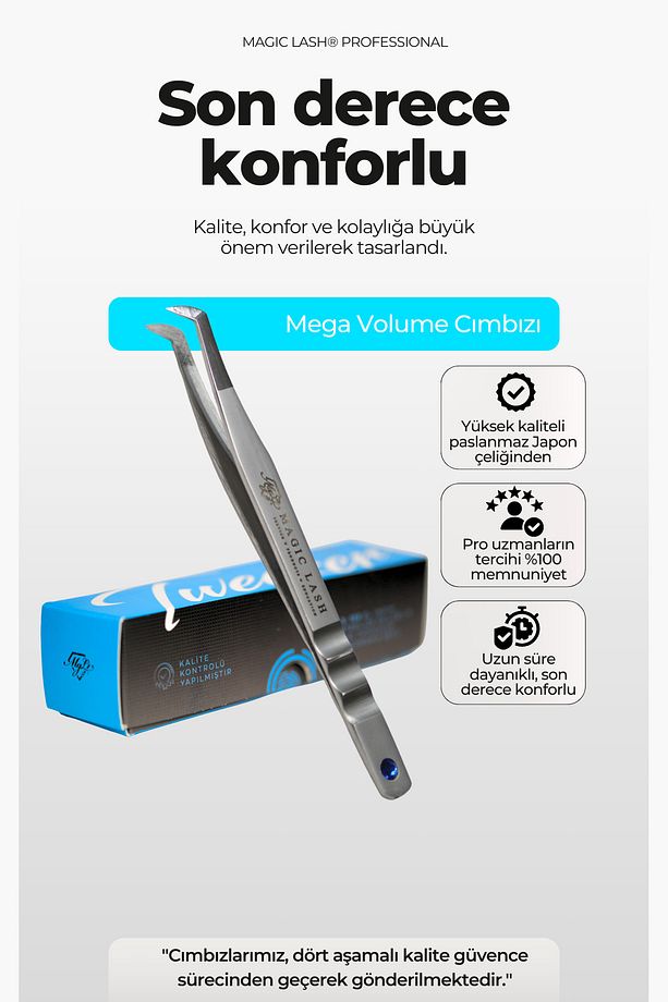 Yeni Model Amazon Ipek Kirpik White /beyaz Volume Cımbız - 3
