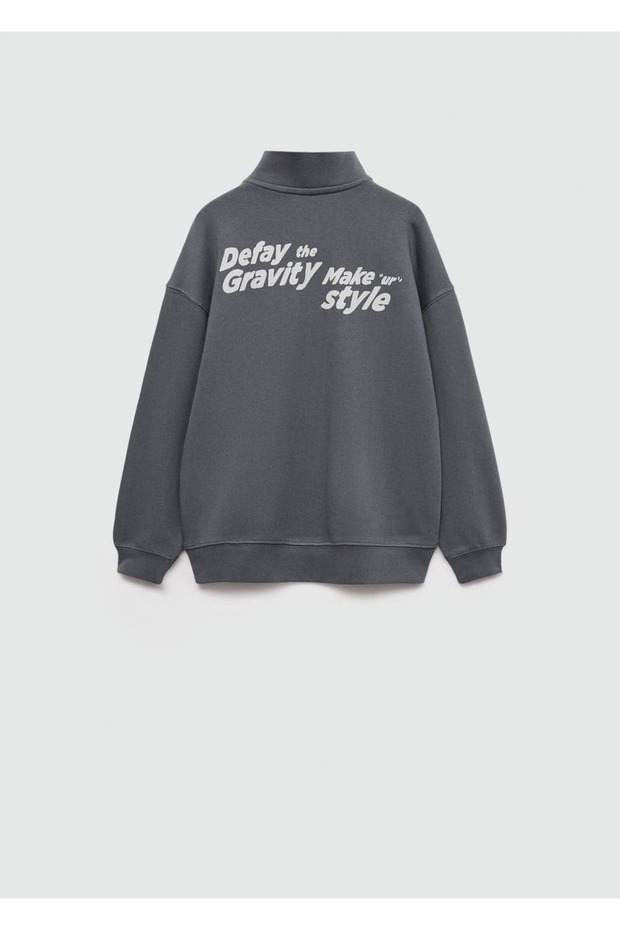 Desenli pamuklu sweatshirt - 4