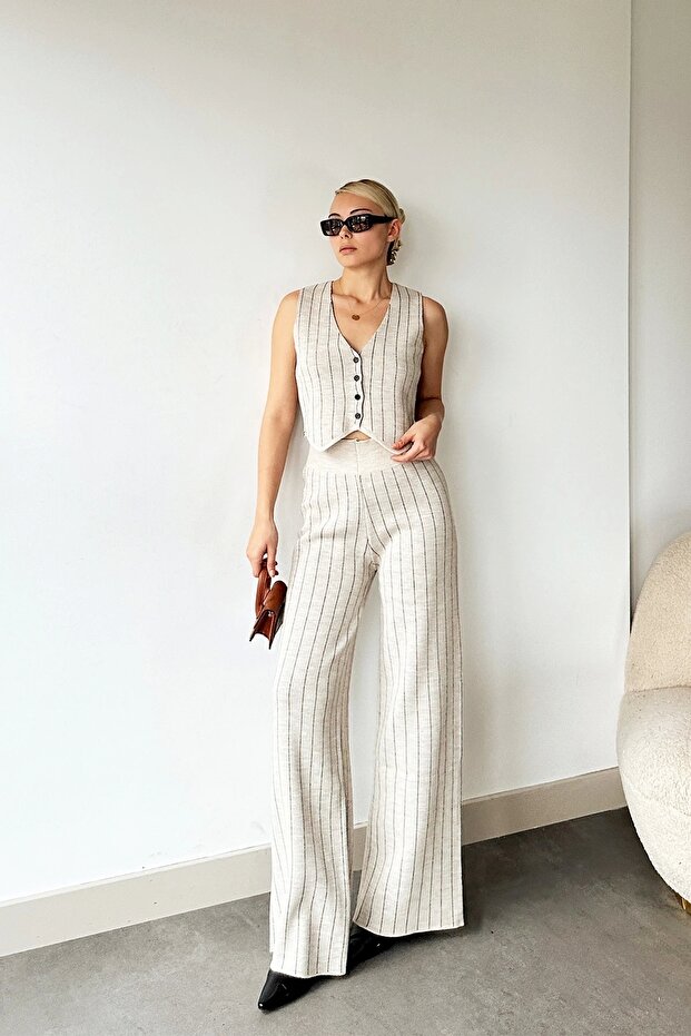 Yelek Pantolon Triko Takım - 5