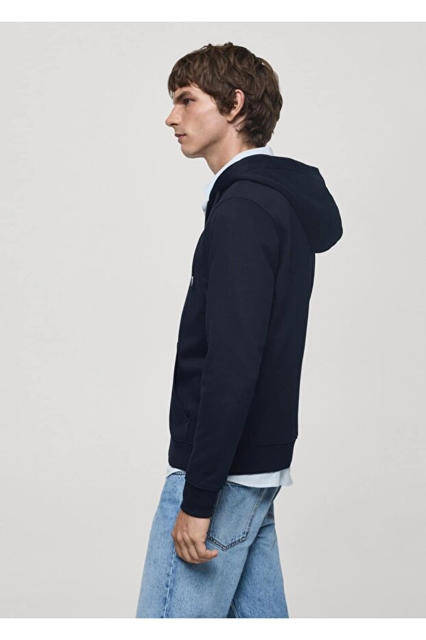 Fermuarlı pamuklu kapüşonlu - 5