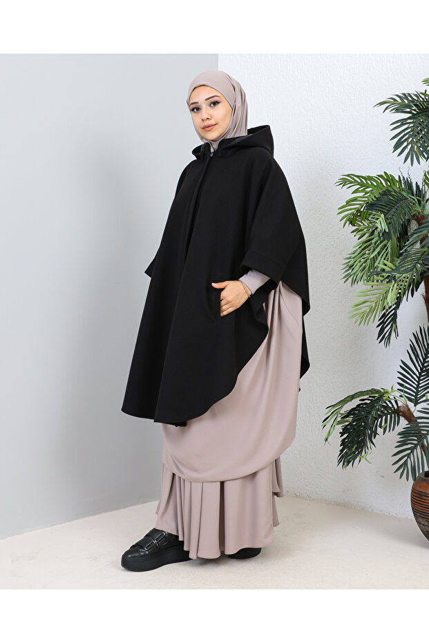 KAPİŞONLU  KAŞE PANÇO - 4