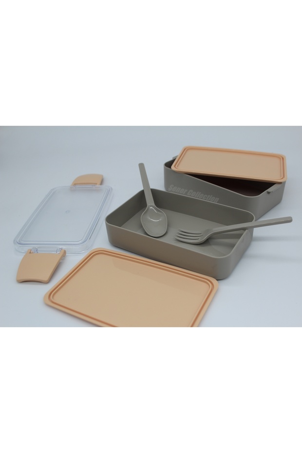 Double Layer Food Container Practical Durable and Stylish Lunch Box with Fork and Spoon Lunch Box - 6