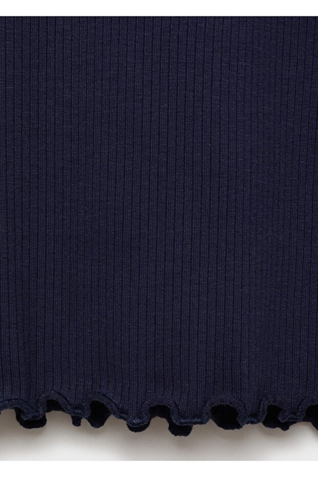 Lastikli dik yaka tişört - 3