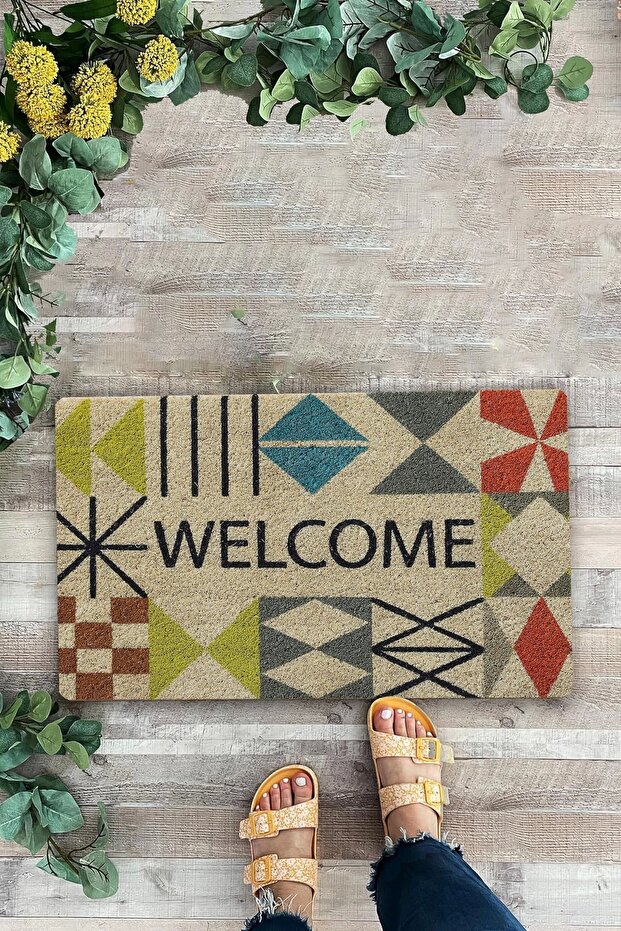 Loyalty Symbol Lavender Welcome to Our Home Door Mat 45x70cm
