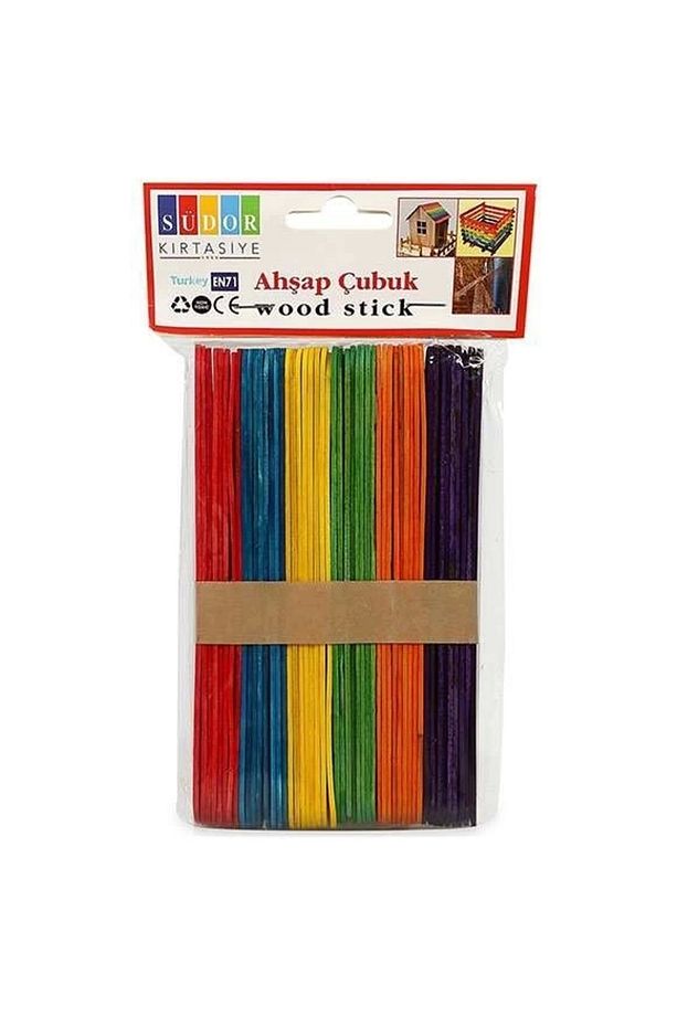 Ahşap Çubuk Küçük Renkli - 1