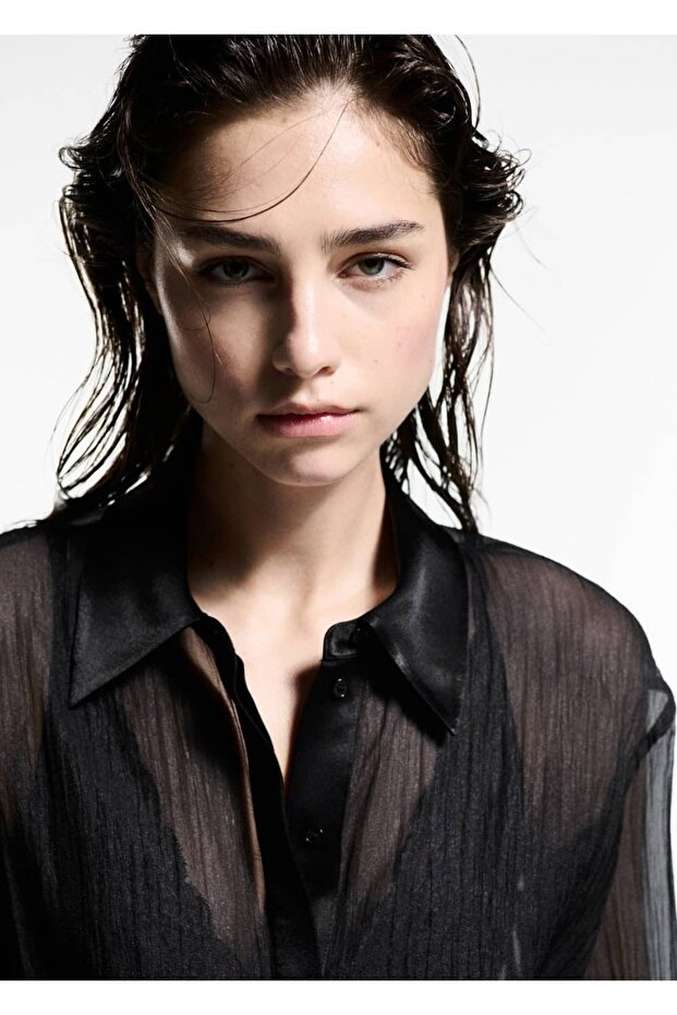 Cepli dökümlü gömlek - 7