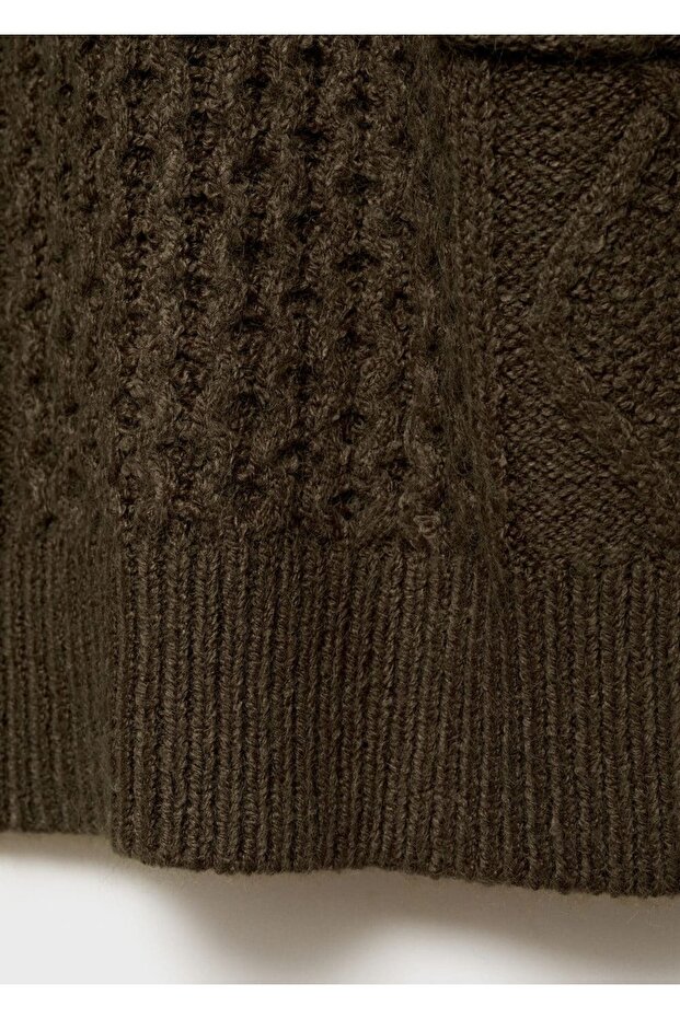 Örgü Desenli Elbise - 5